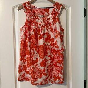 CAbi shirt, size M red/orange/white pattern